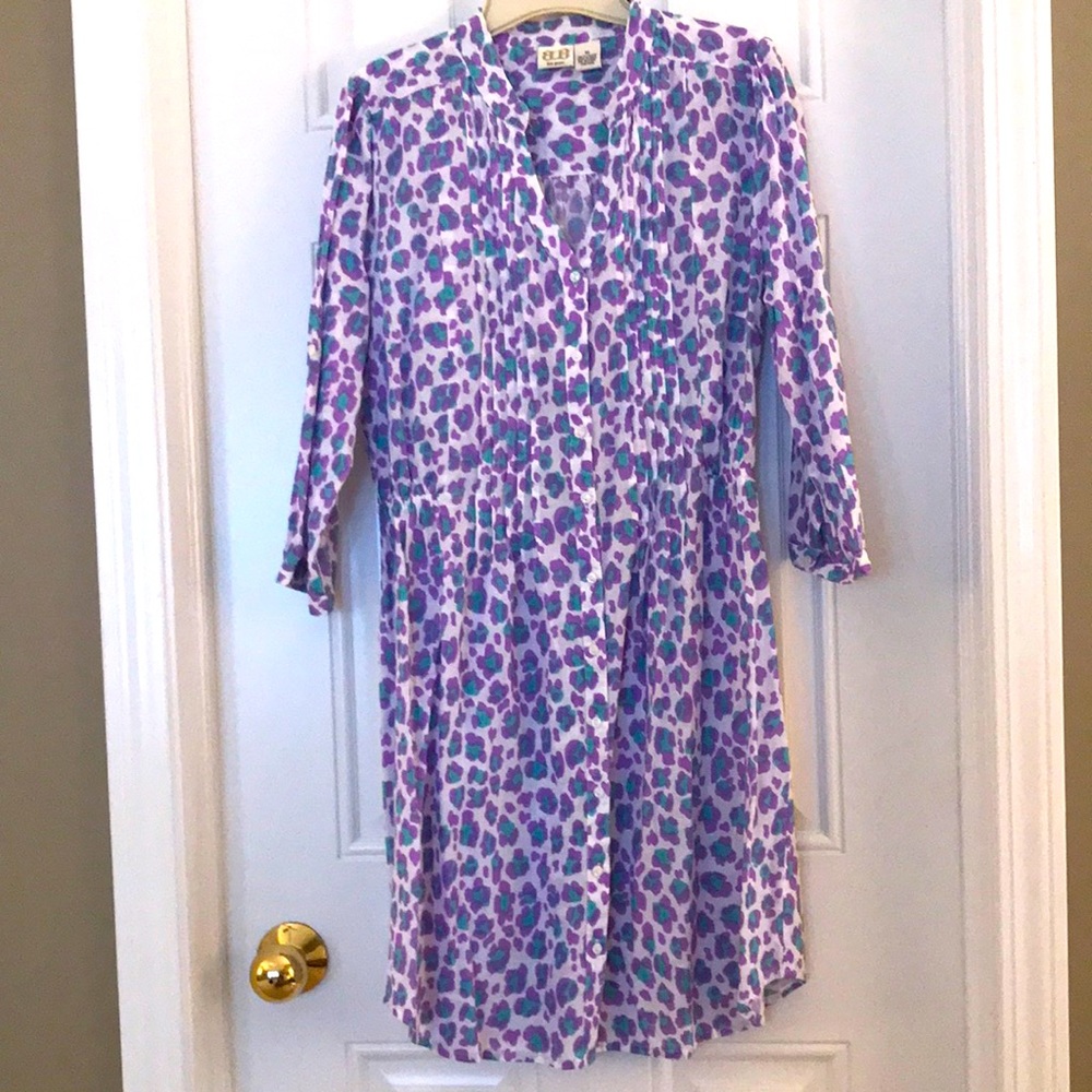 Boo Gemes Tina dress in lilac leopard. Like new!